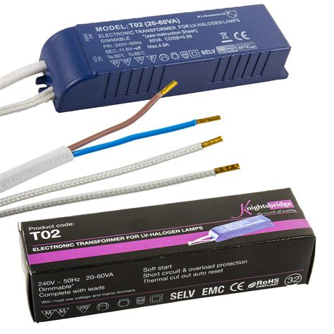 electronic transformer for lv halogen lamps 20-60va